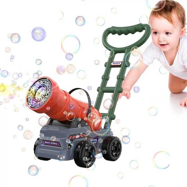 Novelty Games Lawn Mower Bubble Machine Fun Outdoor Bubble Maker Multi purpose Bubble Blowing and Pushing Toy with Lights and Music Q241121
