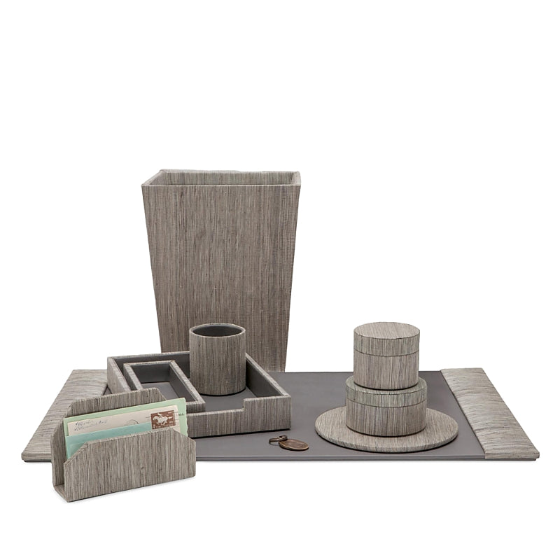 Pigeon & Poodle Napali Poly Hemp Desk Accessories, Set of 4