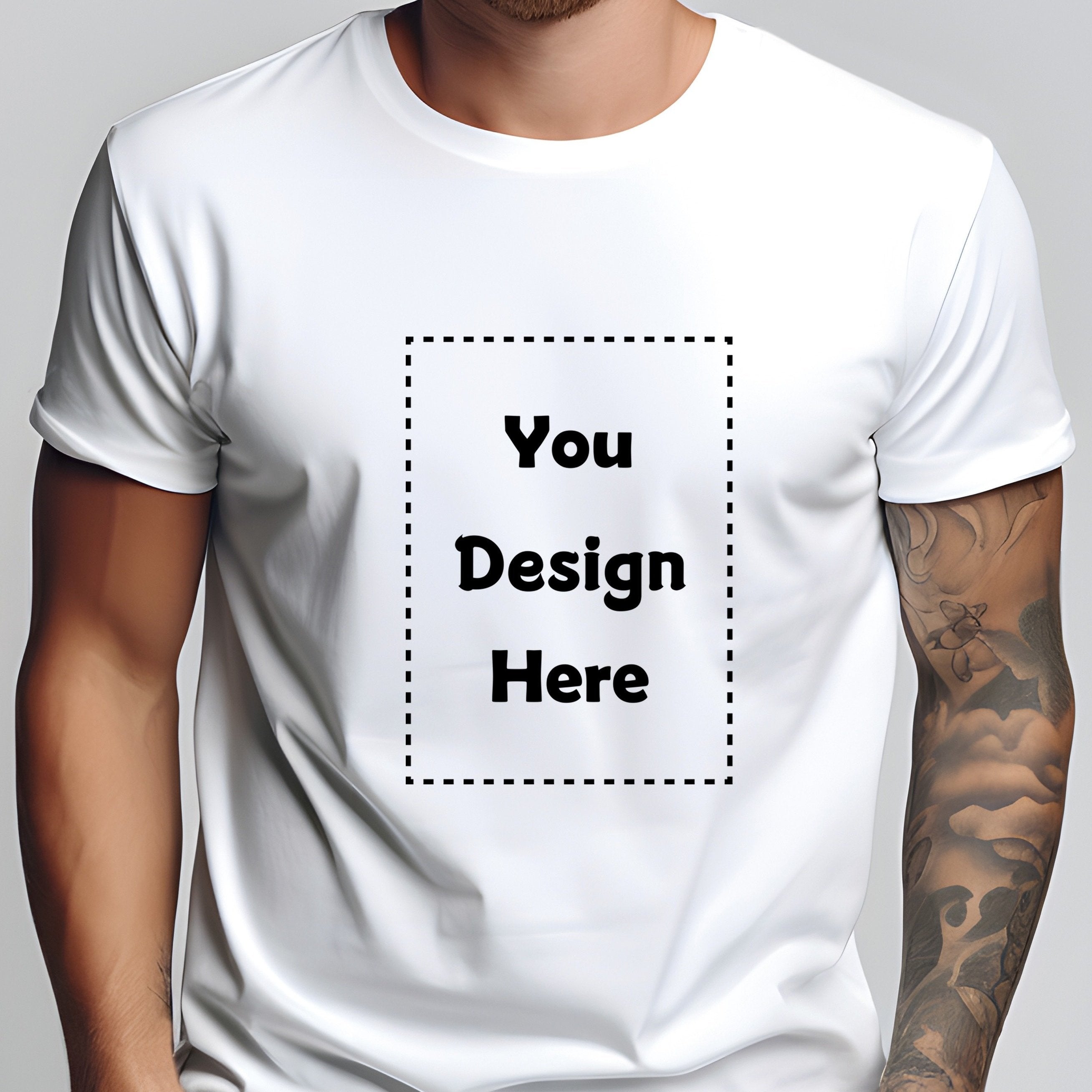 TEMU Customizable Men's Casual T-shirt - Red Short Sleeve Round Neck Summer Tee With White Lettering, Machine Washable & Dry , For Casual , Custom T