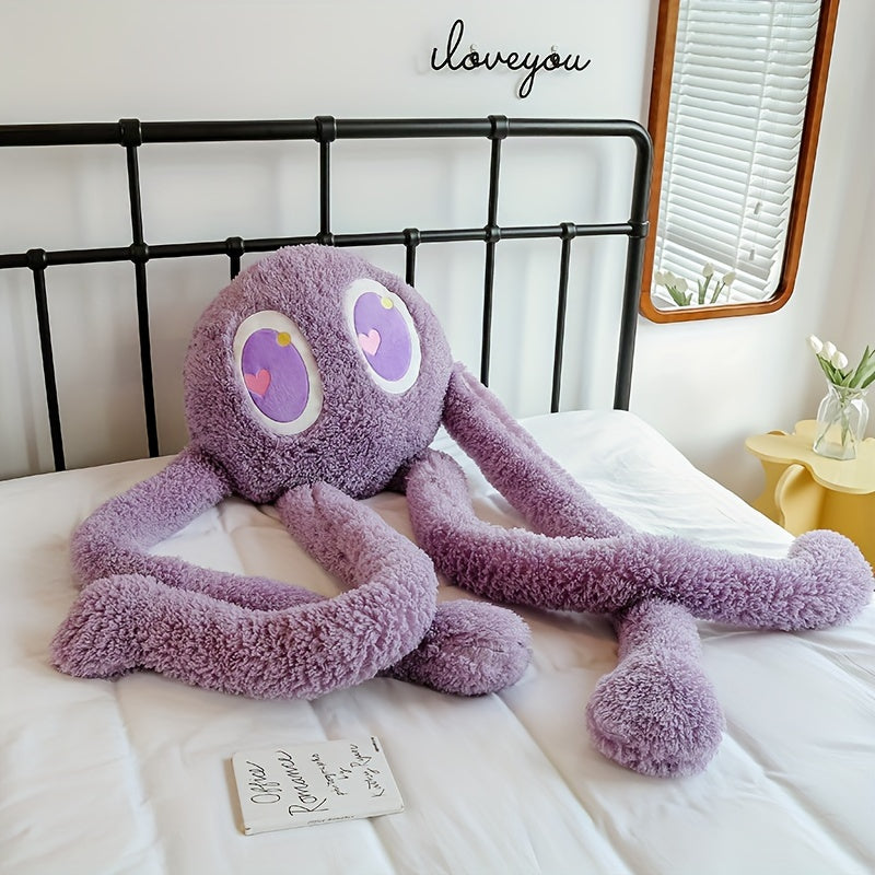 TEMU -35.4-inch Cute Long Leg Octopus Doll Pillow Video Game Interactive Doll Filling Animal Soothing Doll Cartoon Decoration Birthday Gift&festival