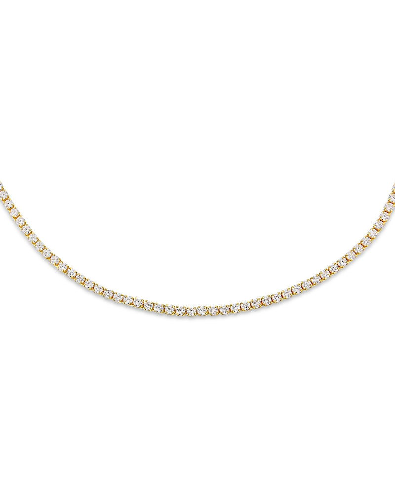 Adinas Jewels Tennis Choker Necklace, 12-15"