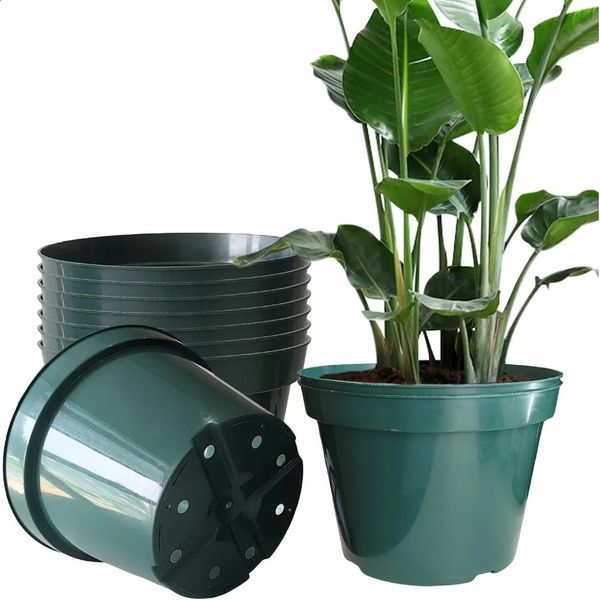 10 packs of plastic plant jars inch thick with multiple drainage holes used for herbs strawberries and other plants 240824