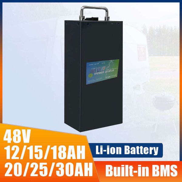 48V 12AH 15AH 18AH 20AH 25AH 30AH 13S Li-ion Safety Harley Citycoco Scooter Bicycle Tricycle Motorcycle Lithium Polymer Battery