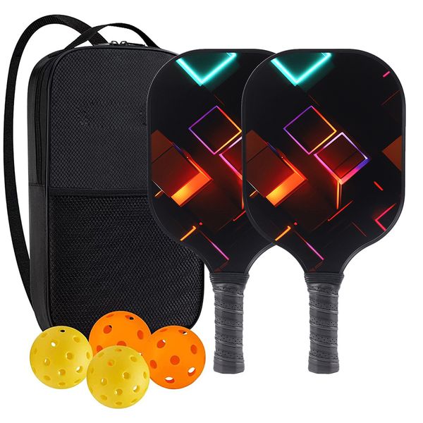 High-Performance Fiberglass Pickleball Paddle for Competitive Outdoors Games 2 Paddle & 4 ball & 1 bag 9939