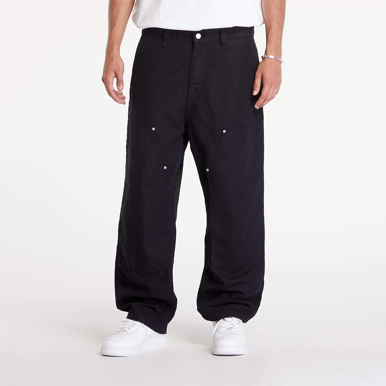 Byxor Carhartt WIP Walter Double Knee Pant Black Rinsed M