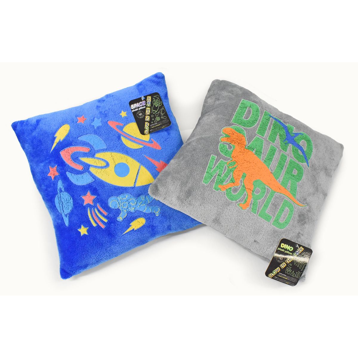 Glow-in-the-Dark Blankets and Pillows - Pillow - Dino