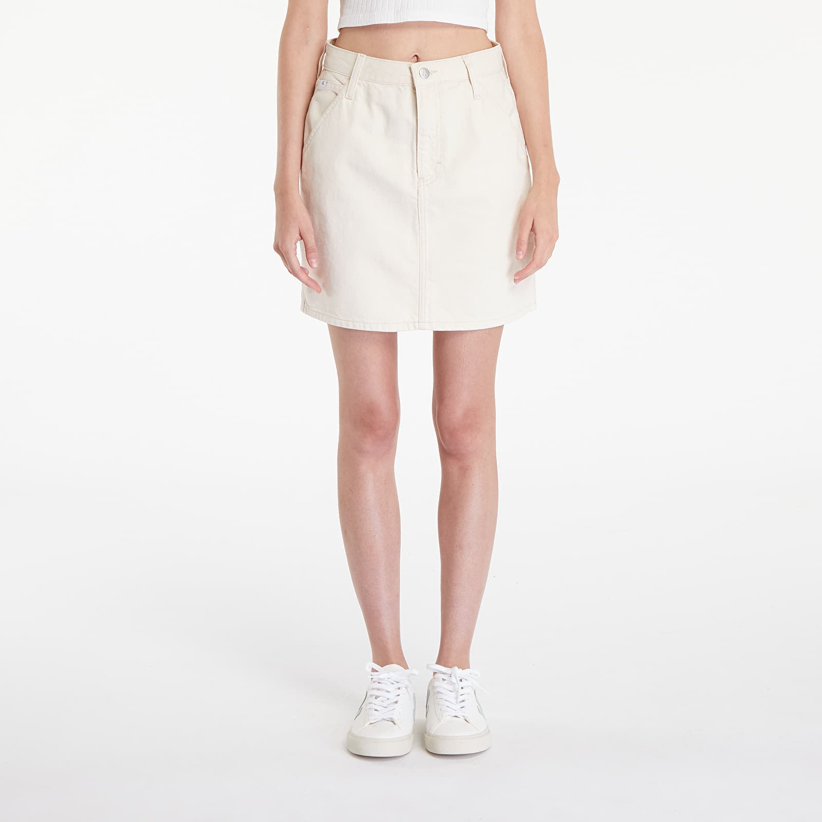 Nederdele Calvin Klein Jeans Hr A-Line Mini Skirt Hammerloop White 26