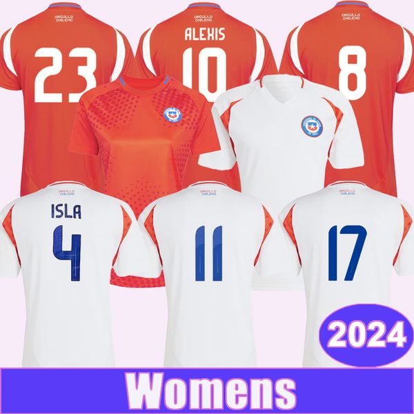 2024 Chile PEREZ ALEXIS Womens Soccer Jersey National Team ISLA ECHEVERRIA OSORIO VARGAS Home Away Football Shirts Short Sleeve Uniforms