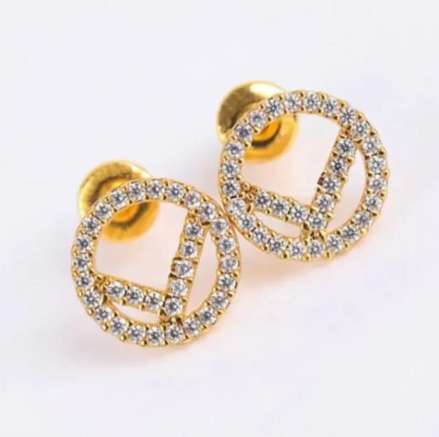 Classic Hoops Earring Diamond Earrings Classic Designers Earring Luxury Designer Jewelry Womens Circle Letter Stud For Family