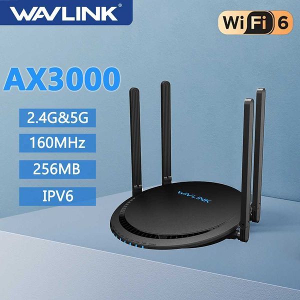 Routers Wavlink AX3000 Gaming WIFI 6 Router Dual band 5G 2.4G 1000Mbps AC1200 Wireless WiFi Router Remote Coverage for Home and Office Q2501