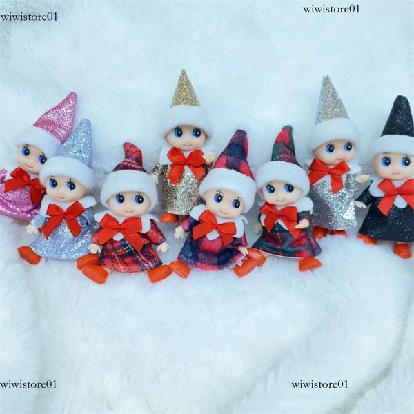 Christmas Mini Baby Elf Dolls Todder Elves Shining Kindness Craft Babies Doll Toy Decoration On The Shelf Gift For Girl Boy Kid E2a