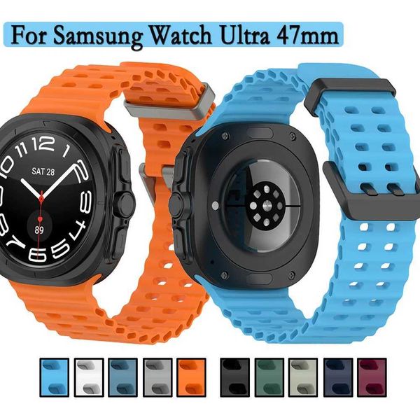 Hot Sale Suitable for Wah tra 47mm strap large size soft and durable silicone Wahband replaceable adjustable wristband T241115