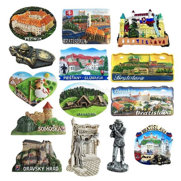 Europe 3D Slovakia Flavour Fridge Magnet Tourist Souvenirs Refrigerator Magnetic Stickers Travel collection GiftXJ240809