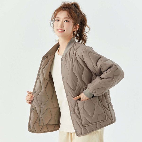 Womens Warm Long Sleeved Inner Liner Womens Home Cotton Clothes with Velvet Thread Collar Can Be Worn Outside Top Coatwomen Jacket Women Aut