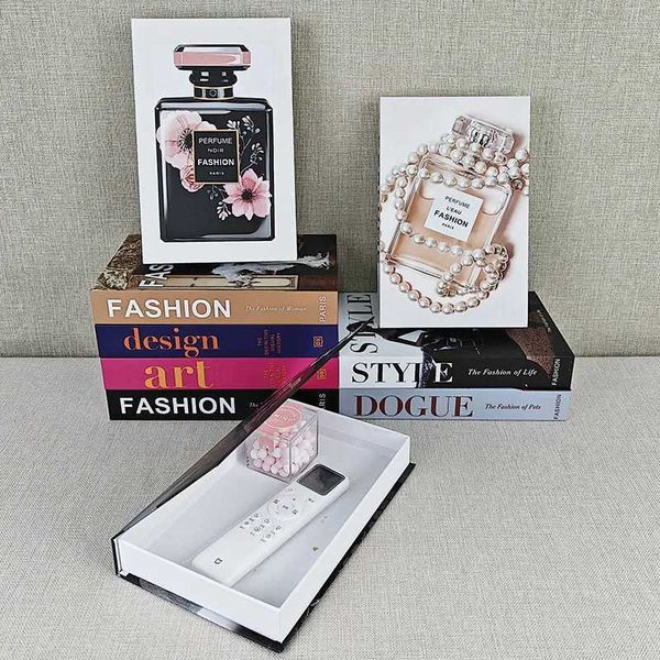 Decorative Objects Figurines Fashionable perfume girls luxurious decoration book storage box family living room coffee table decoration prop