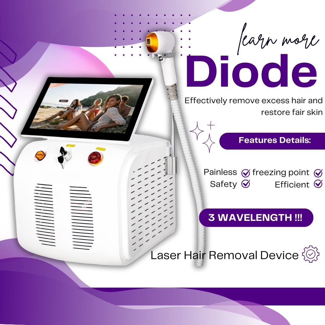 Laser Hair Removal Equipment With 808nm Diode Laser For Fast Painless Treatments Beauty Salon Equipment For Professional Use