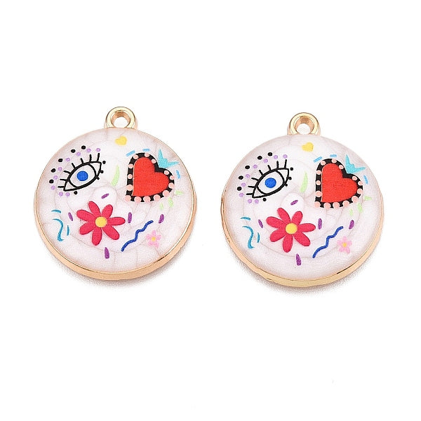 Pendentifs en émail en alliage de placage en support imprimé