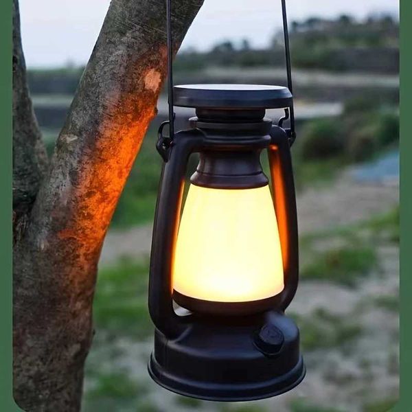 New Arrival Solar Cam Light Portable Cam Light Charging Atmospheric Light Outdoor Tent Light Retro Kerosene Light Horse Light Z241121