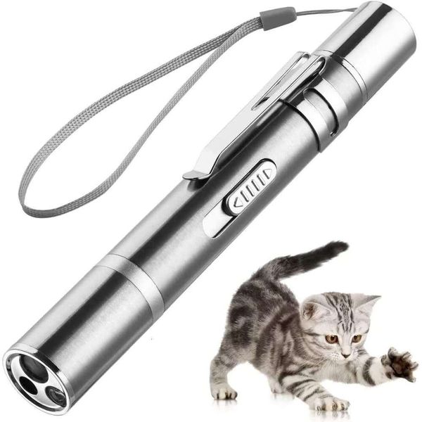 Cat toy interactive toy with red dot LED pointer remote 3-mode laser projection game cat interaction suitable for outdoor pet pursuers to te