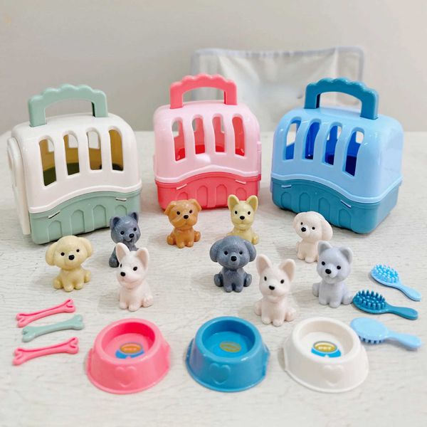 Kitchens Play Food Childrens Game House Pet House Scene Toy Set for Boys and Girls DIY Feeding Puppy Toys Childrens Education Games H241015