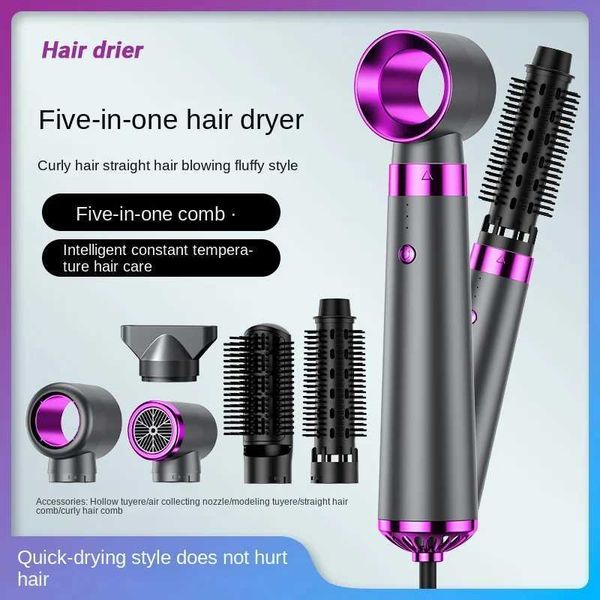 5-In-1 Negative Ion Hair Dryer Home Use Hot Air Comb Hair Straightening and Curling Hair Styling Curling Iron Professional HairXJ241017