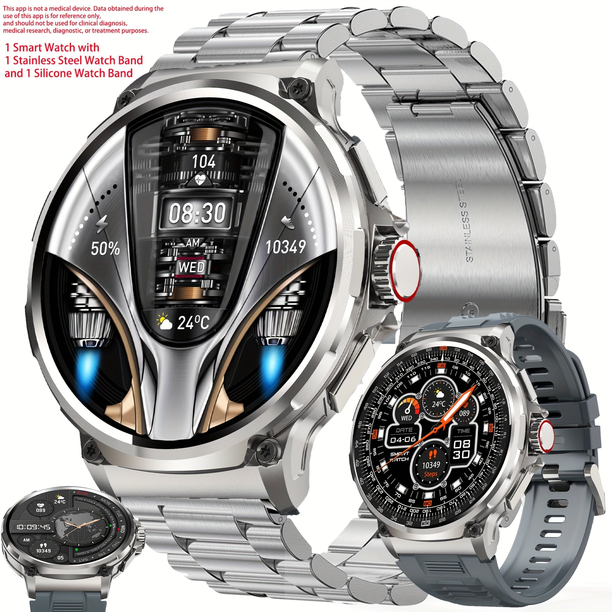 TEMU Smart Watch For Men (answer-dial Calls), Smartwatch Fitness For , 1.85" Activity With Sleep Monitor, Calorie, Smart Watch For Men, Call ,