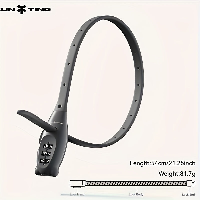 TEMU Adjustable Bicycle Lock With Smart Password & Keyless Entry, 4-level Security, Anti-theft Cable Ties, Durable For Road, Mountain, And Kids Bikes