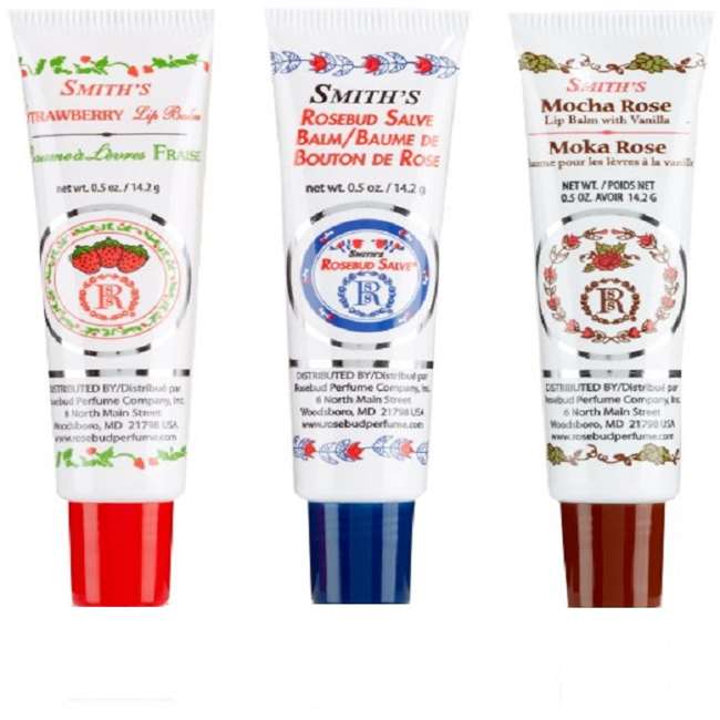 Medley Lipbalm Tubes Mocha, Strawberry, Rosebud
