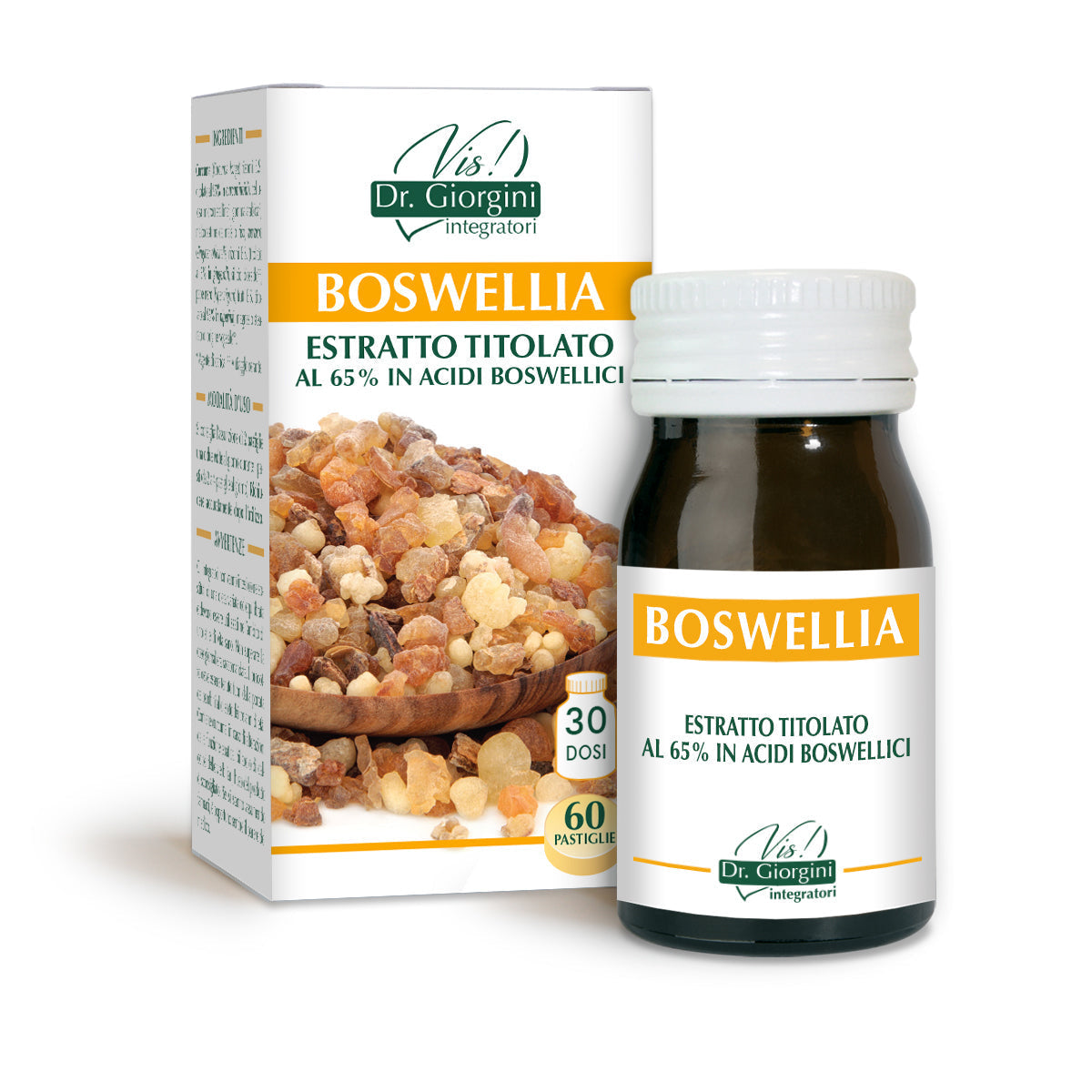 Dr Giorgini titrierter Boswellia-Extrakt 60 Tabletten à 500 mg - 30 gr