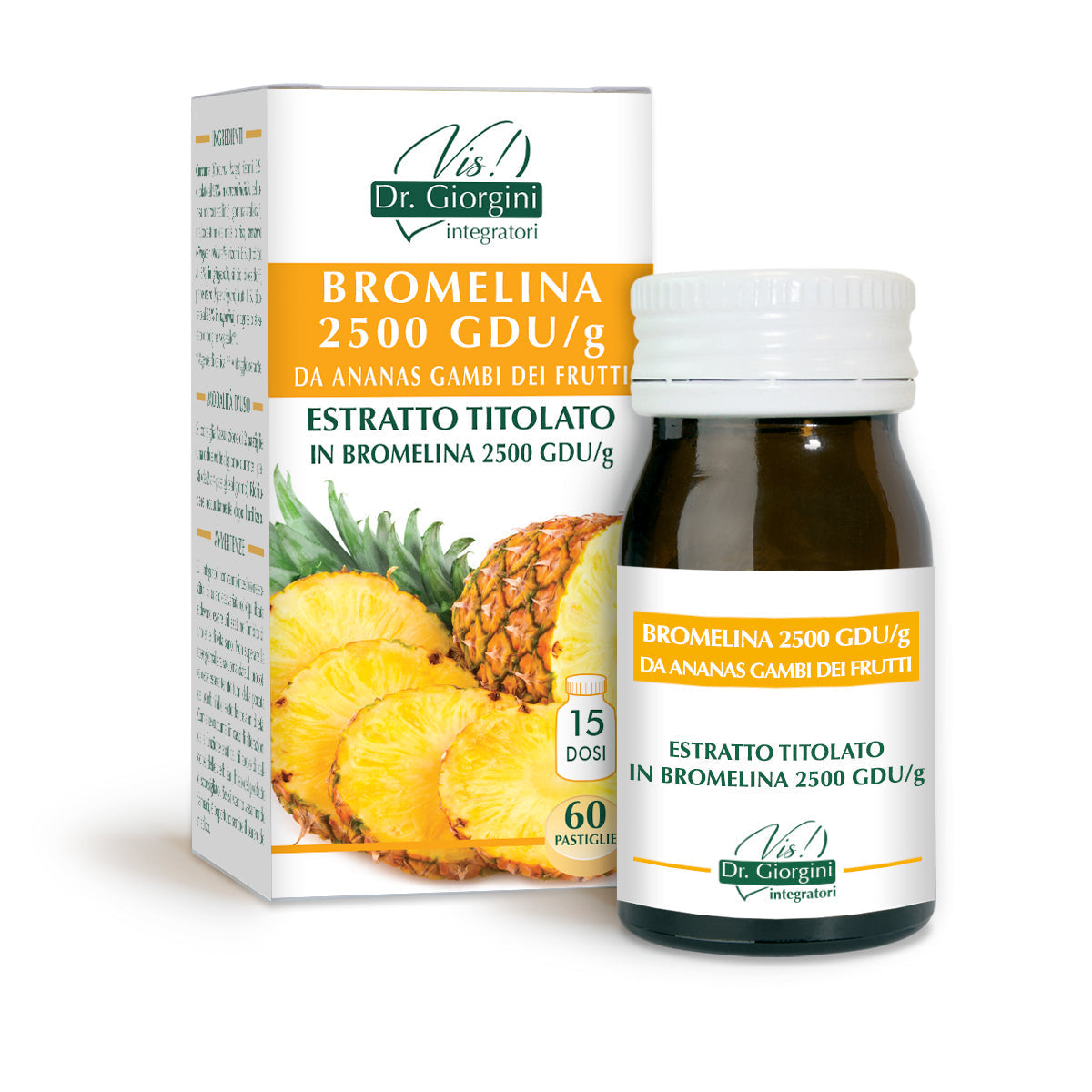 Dr Giorgini Bromelain 2500 gdu-g från ananas 30 g - 60 tabletter à 500 mg