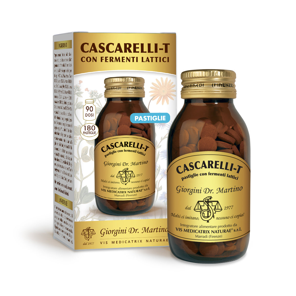 Dr Giorgini cascarelli-t Tabletten mit Milchsäurebakterien 90 g - 180 Tabletten à 500 mg