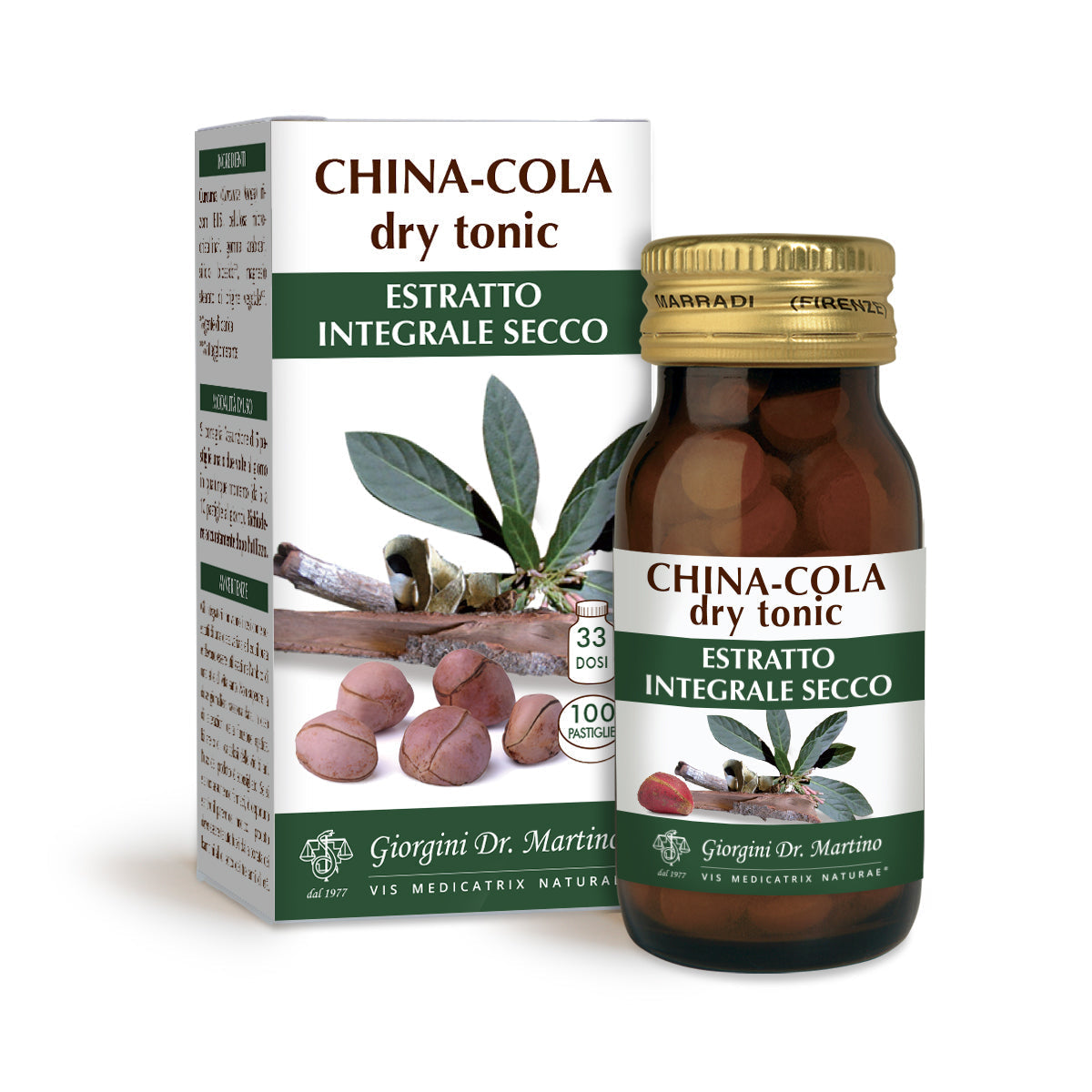 Dr Giorgini China Cola Tónico seco Extracto entero seco Tabletas 50 gr