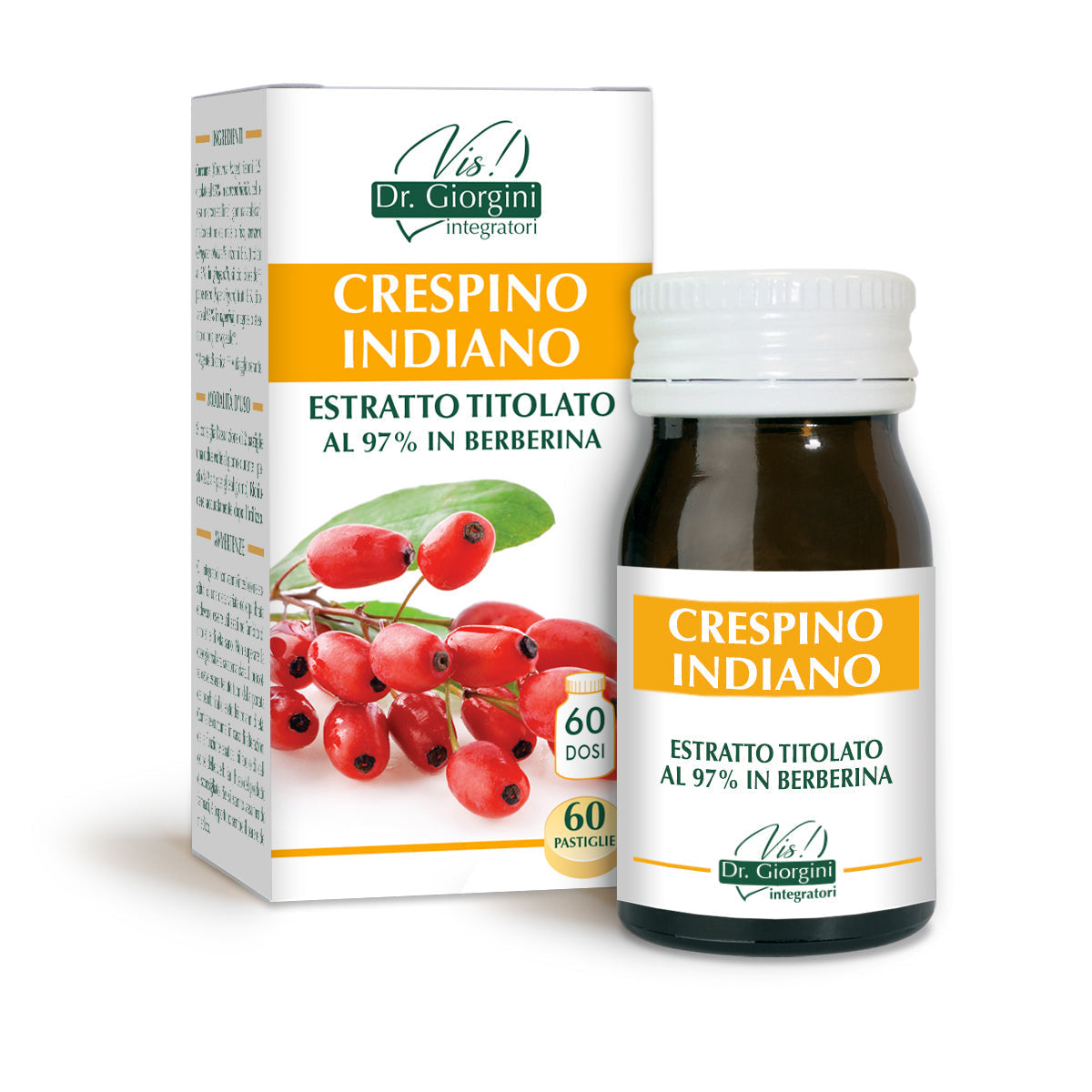 Dr Giorgini Indisk berberis titreret ekstrakt 60 tabletter à 500 mg - 30 g