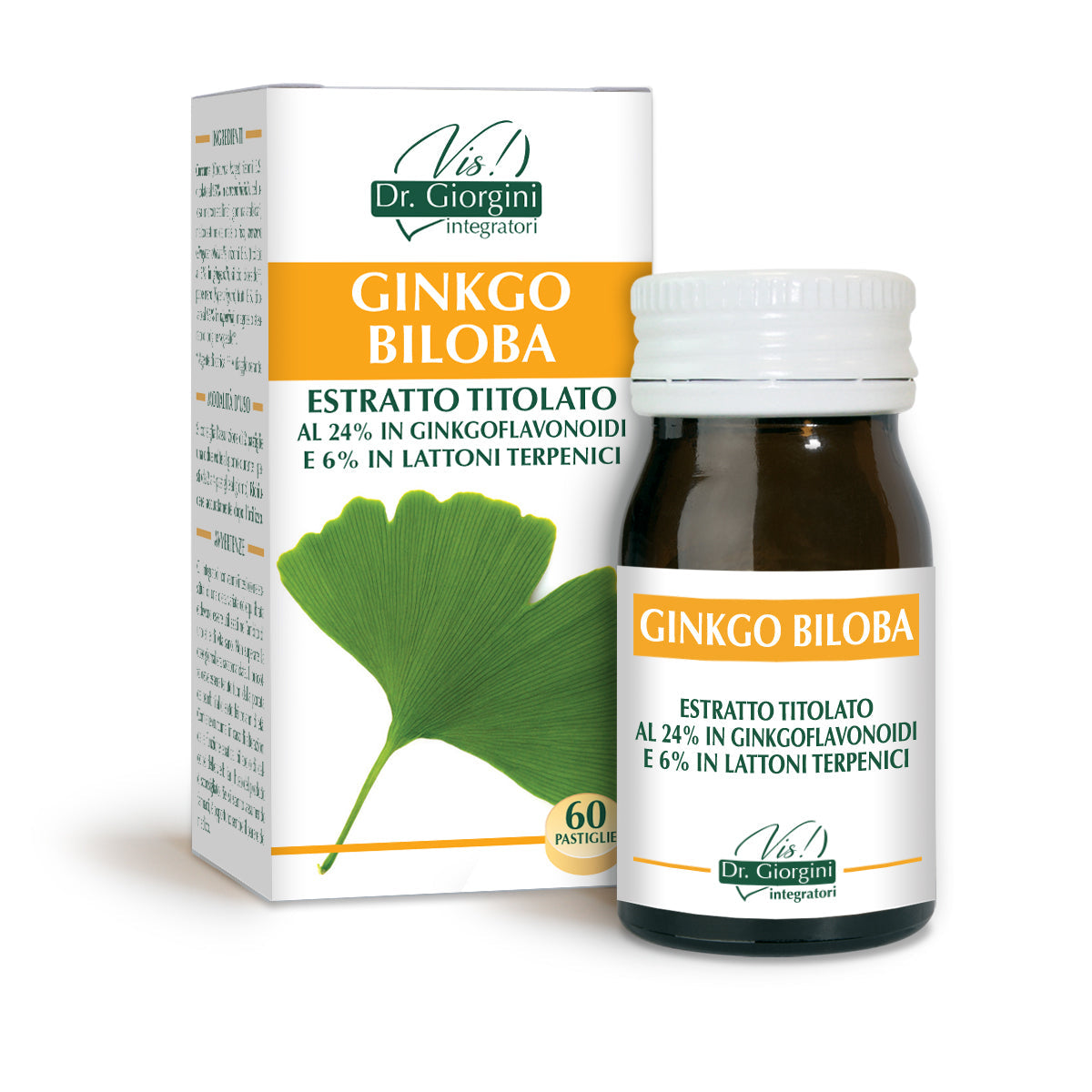 Dr Giorgini ginkgo biloba titreret ekstrakt 60 tabletter à 500 mg - 30 g