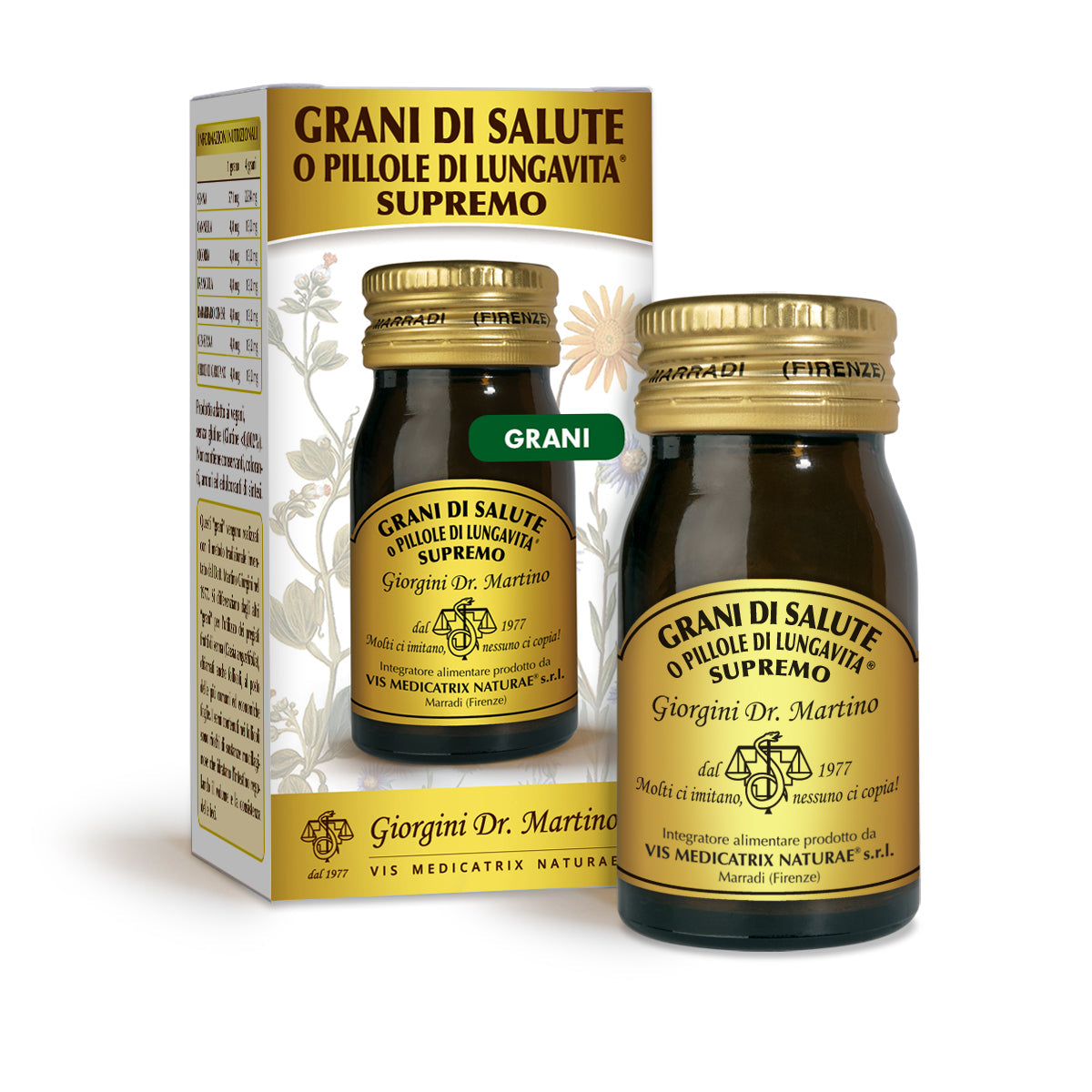 Dr Giorgini Health Grains or Supreme Longevity Pills - 30 g - 50 grains of 600 ml