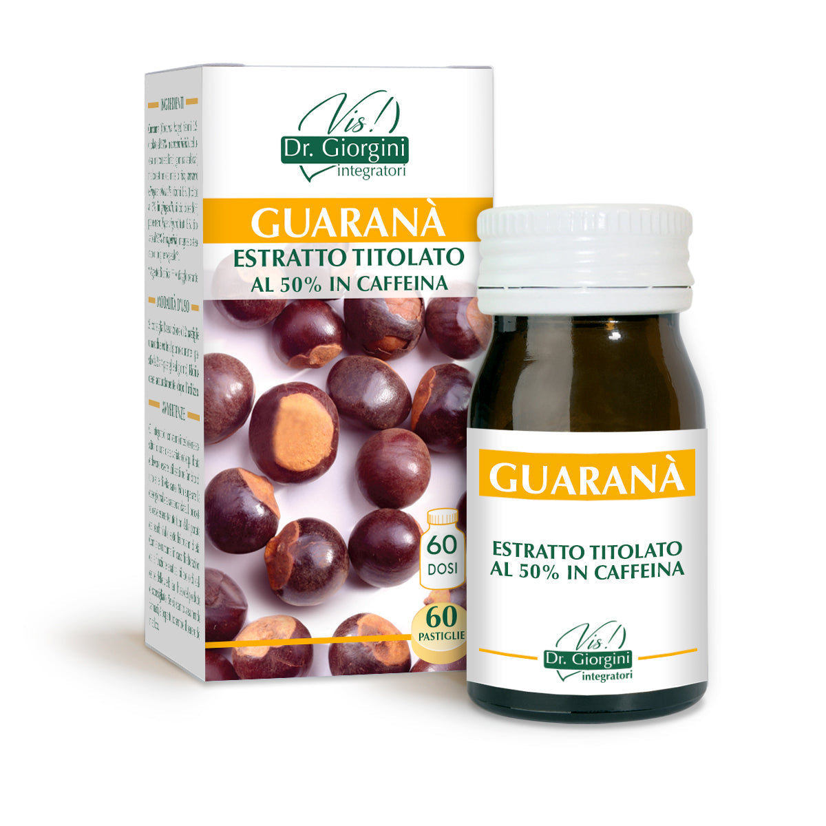 Dr Giorgini Guarana' titreret ekstrakt 60 tabletter à 500 mg - 30 g