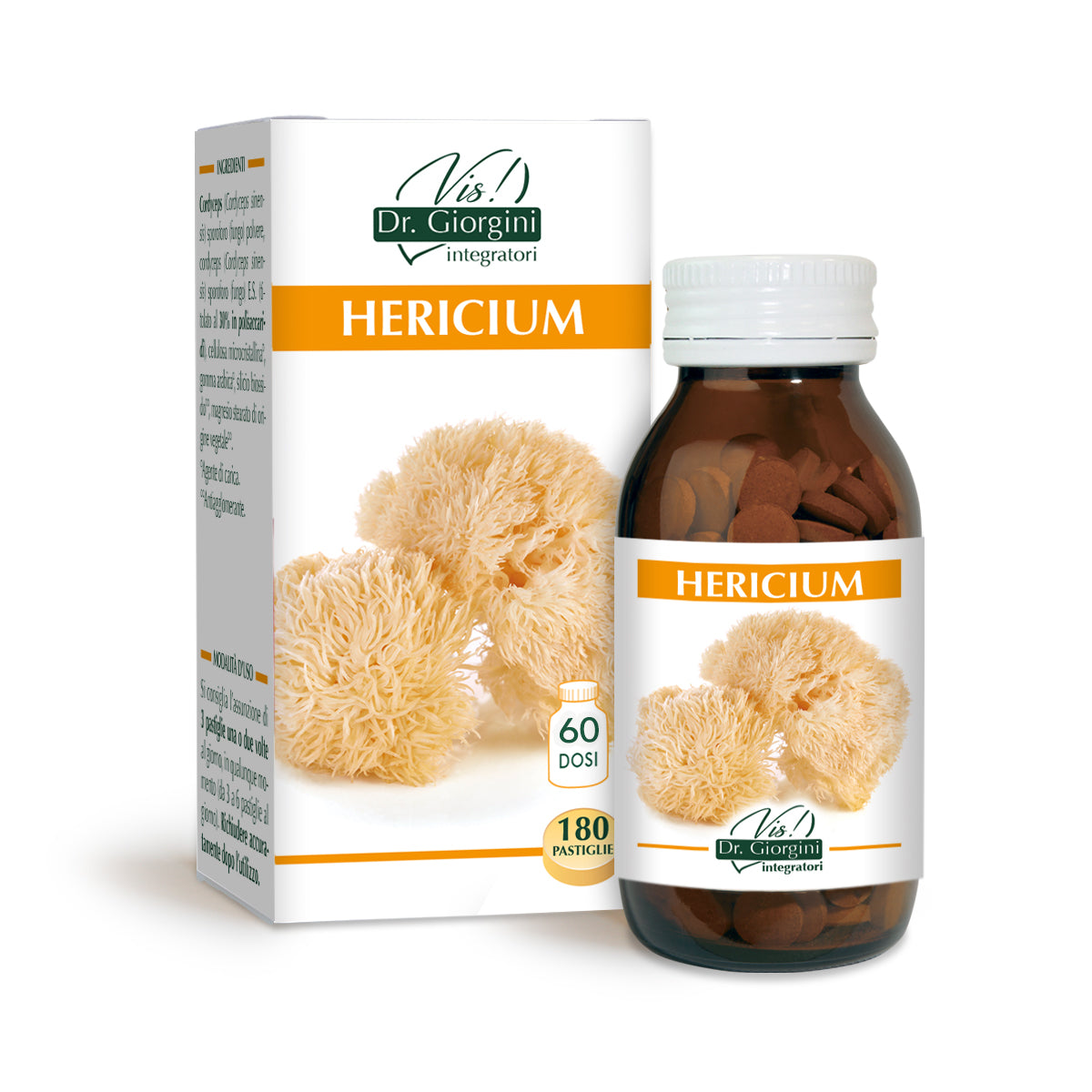 Dr Giorgini hericium 90 g - 180 tabletter à 500 mg