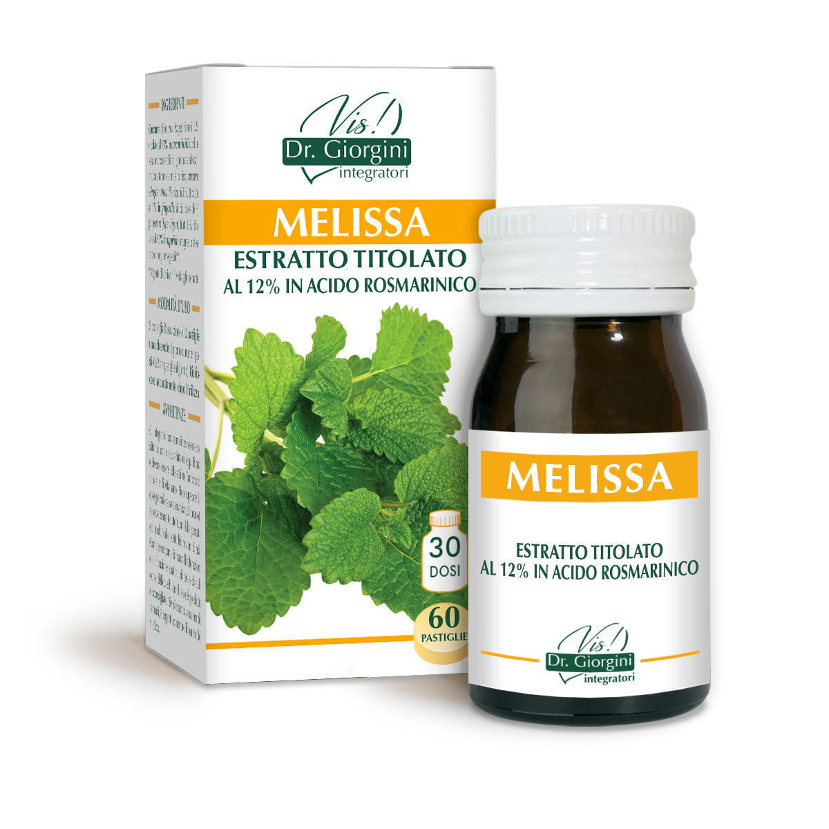 Dr Giorgini citronmelisse titreret ekstrakt 60 tabletter à 500 mg - 30 g