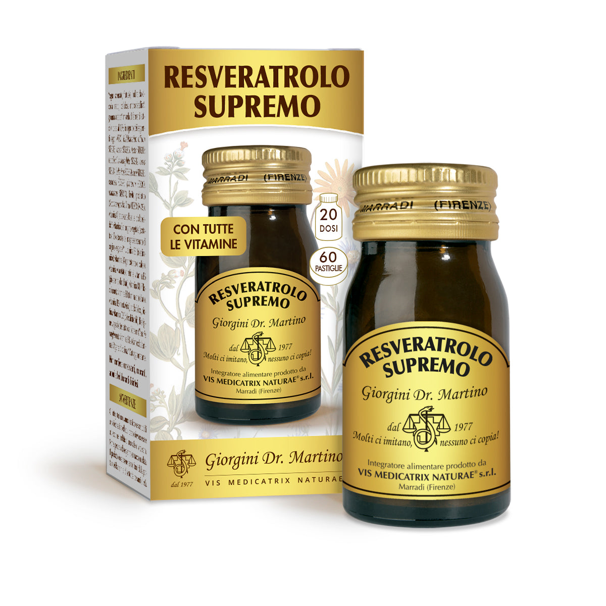 Dr Giorgini Resveratrol Supreme 60 Tabletten à 500 mg - 30 gr