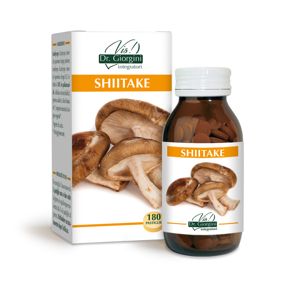 Dr Giorgini Shiitake 90 g - 180 Tabletten à 500 mg