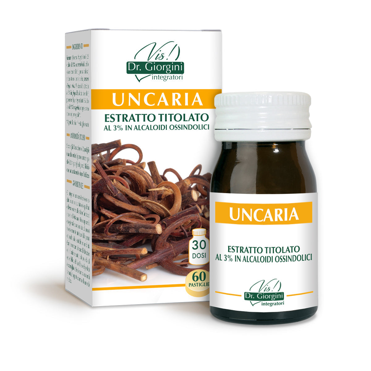 Dr Giorgini Uncaria titrierter Extrakt 60 Tabletten à 500 mg - 30 gr