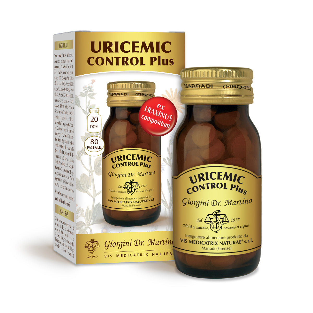 Dr Giorgini uricemia control plus 40 g - 80 Tabletten à 500 mg