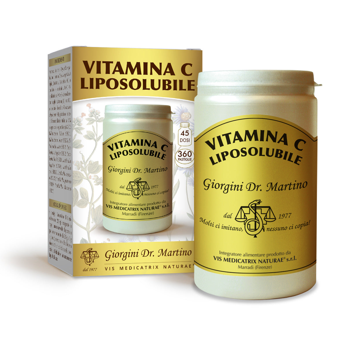 Dr Giorgini vitamina c liposolubile 180 g - 360 pastiglie da 500 mg