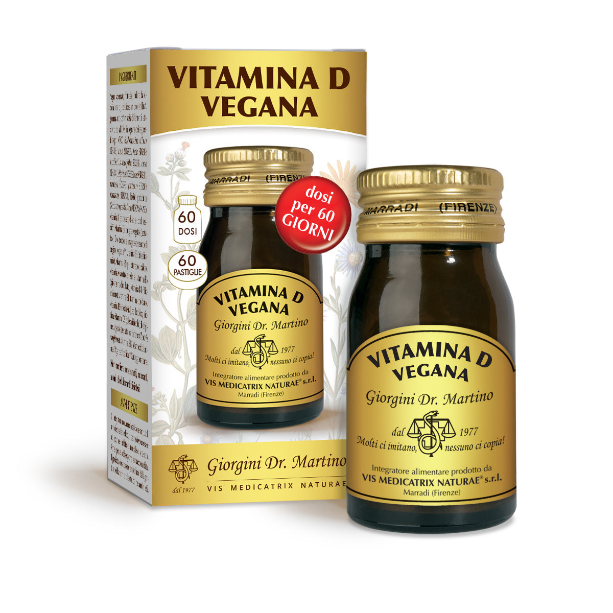 Dr Giorgini Vitamin D Vegena 60 tabletter à 500 mg - 60 g