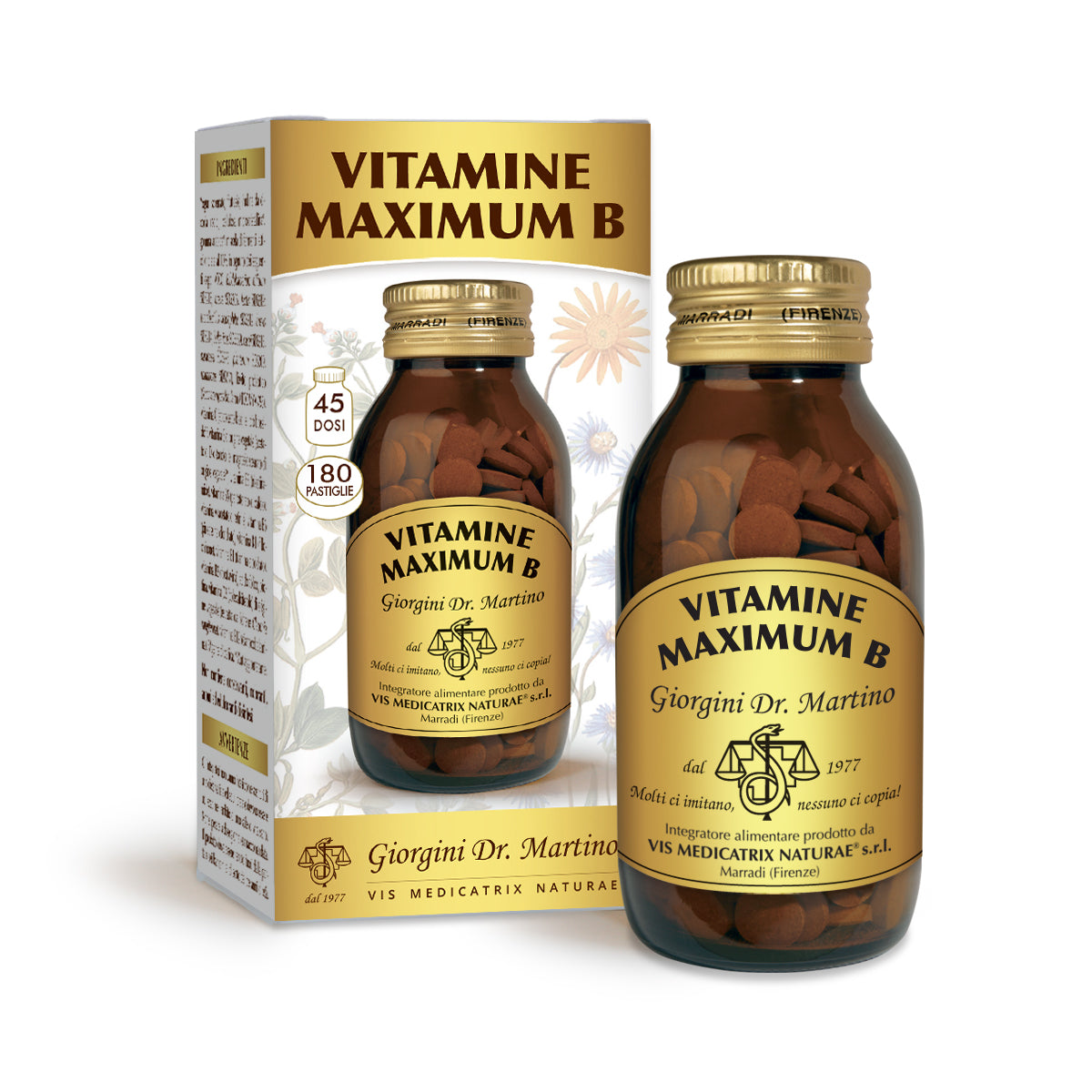 Dr Giorgini maksimalt B-vitaminindhold 90 g - 180 tabletter à 500 mg