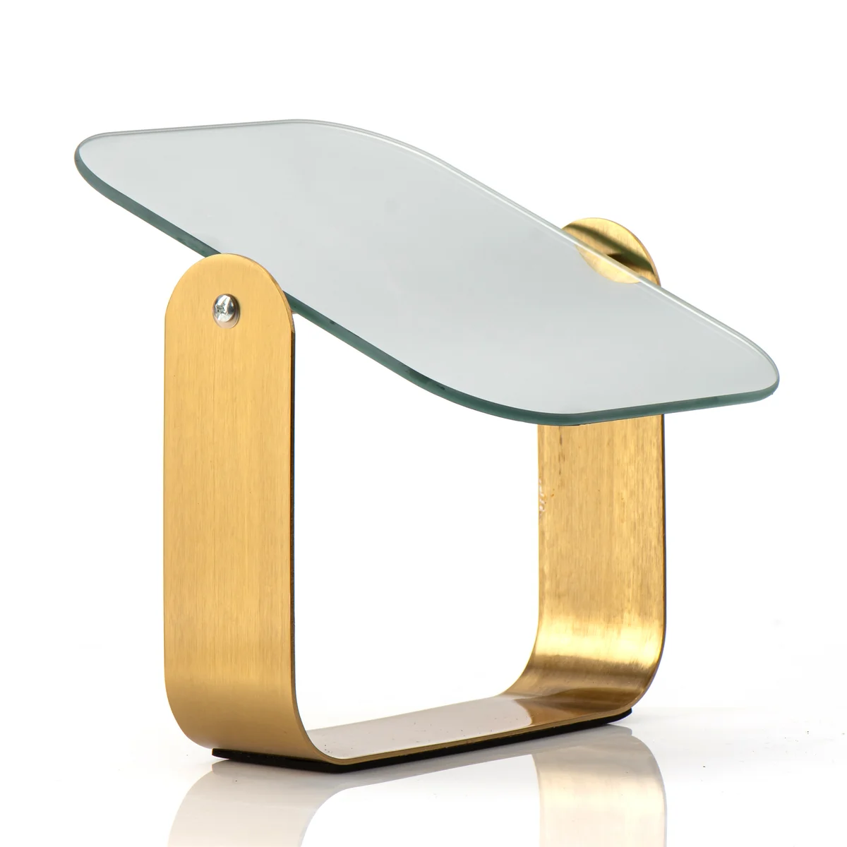 7-Inch Tabletop Vanity Mirror - Aged Brass