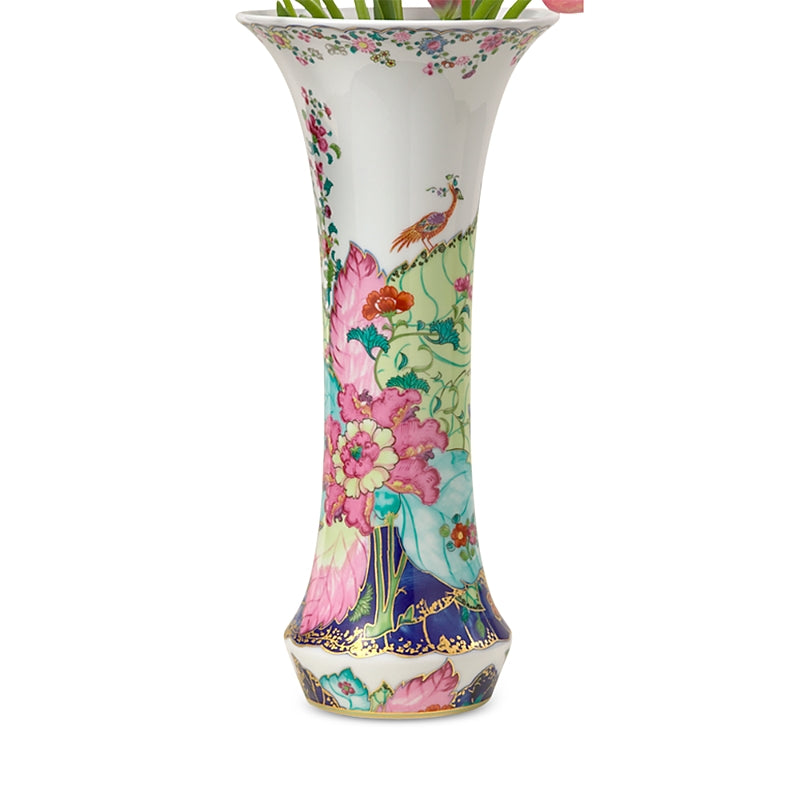Mottahedeh Tobacco Leaf Trumpet Vase