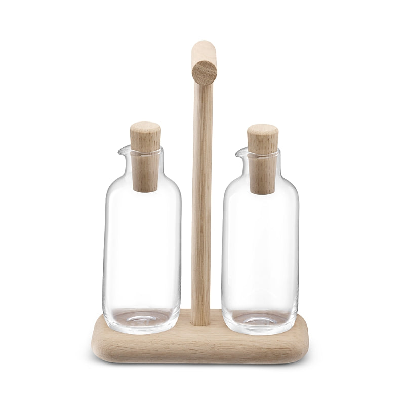 Lsa Dine Oil & Vinegar Set with Oak Stand