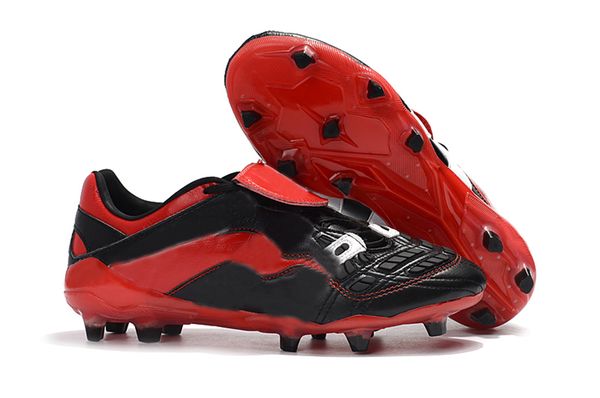 Mens football boots PREDAT0R Elite Foldover Fold over Tongue Soccer Shoes Predstrike Solar Red Core Black Laceless Laces Energy Nightstrike