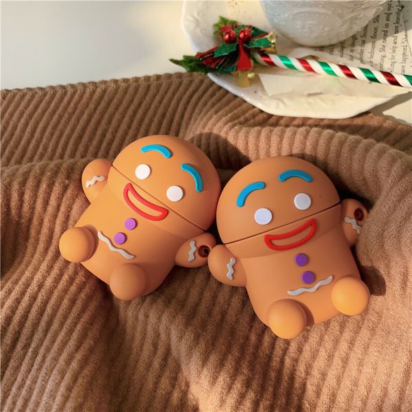 ddmygifts Instagram Gingerbread Man Suitable Protective 2nd Generation Wireless Bluetooth Silicone Earphone Case for Women A